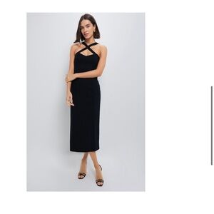 Hyacinth House Black Criss-Cross Alice Dress